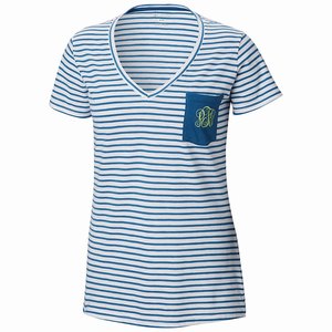 Columbia Camiseta PFG Monogram™ Tee Mujer Azules/Blancos (093MAEPFU)